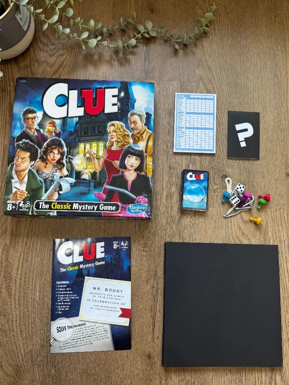 Hasbro Clue Classic Mystery Board Game Complete A5826
